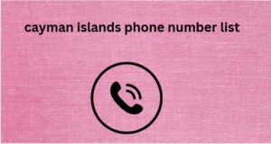 cayman islands phone number list