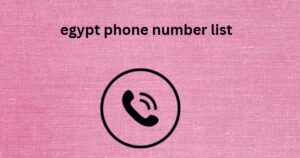 egypt phone number list