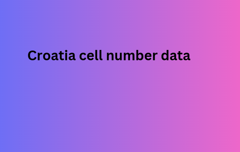 Croatia cell number data