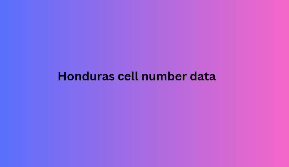 Honduras cell number data