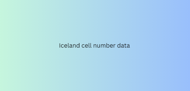 Iceland cell number data