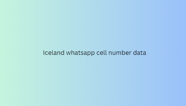 Iceland whatsapp cell number data