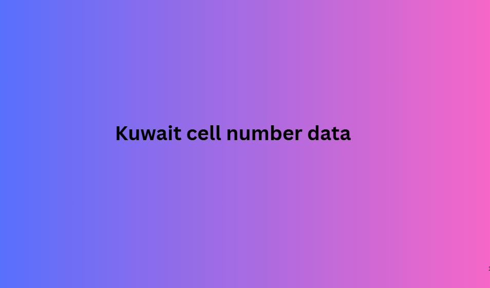 Kuwait cell number data