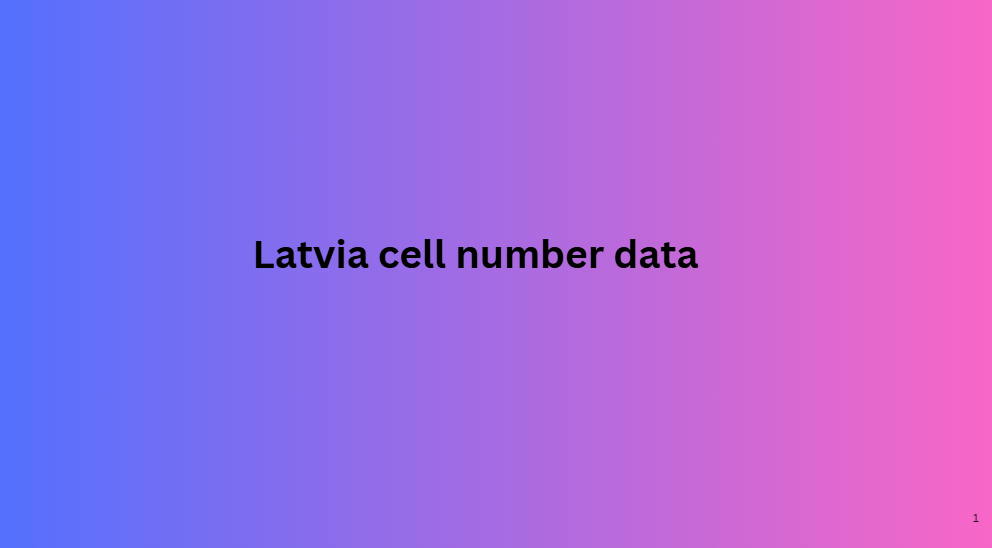 Latvia cell number data