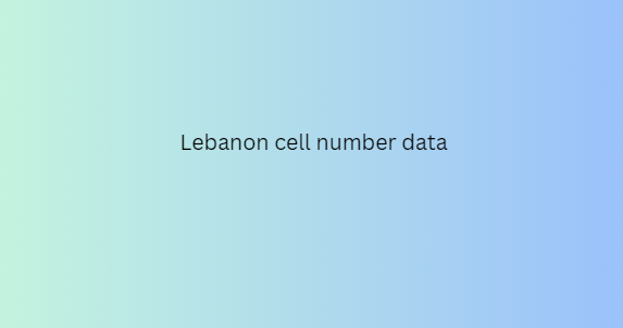 Lebanon cell number data