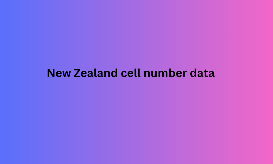 New Zealand cell number data