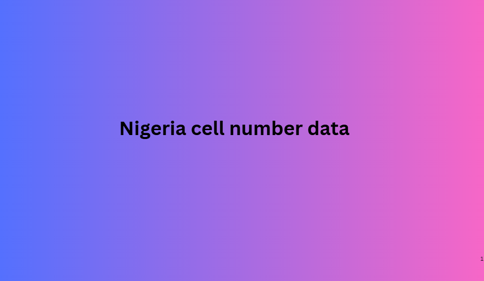 Nigeria cell number data