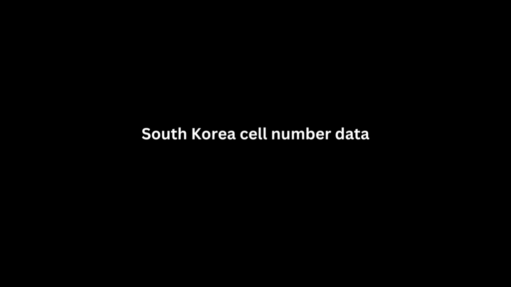 South Korea cell number data