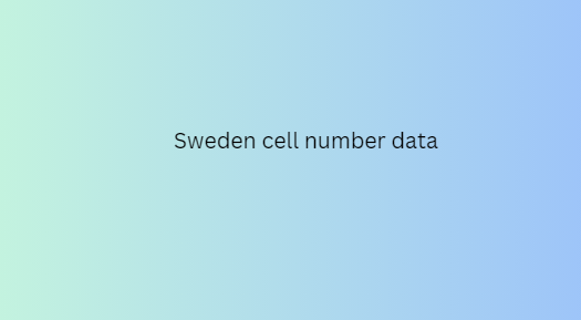 Sweden cell number data