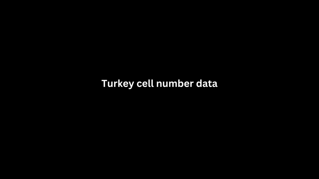 Turkey cell number data